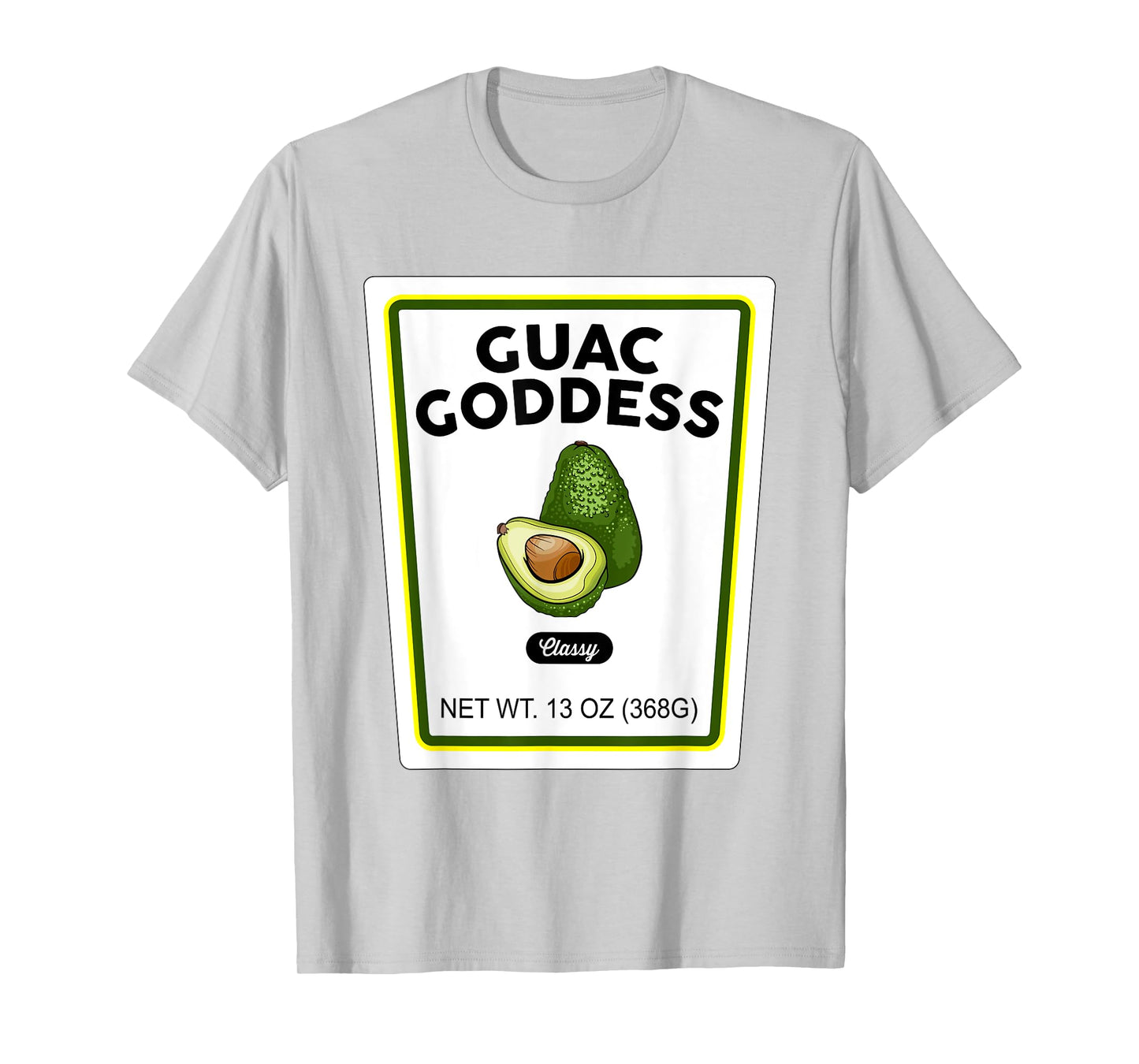 Halloween Matching Costume Guacamole Goddess Bottle Label T-Shirt