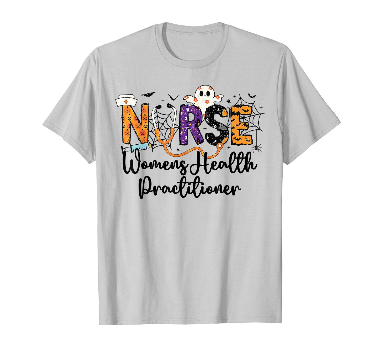 Women Health Practitioner Nurse WHNP Ghost Halloween Nursing T-Shirt