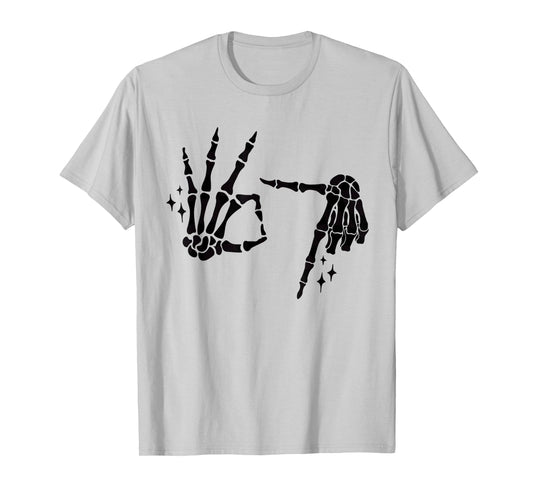 Funny 67 Meme Skeleton Hand 6 7 Halloween Six Seven Teens T-Shirt