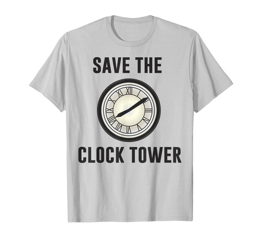 Back to the Future Clock Tower Face Graphic T-Shirt T-Shirt