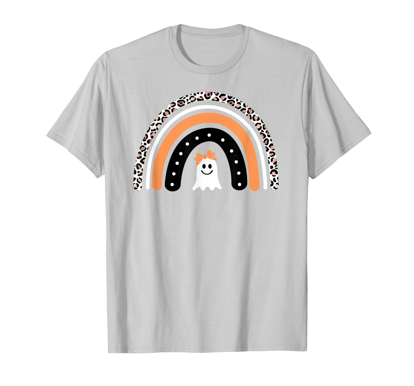 Mommy and Me Leopard Ghost Rainbow Halloween T-Shirt