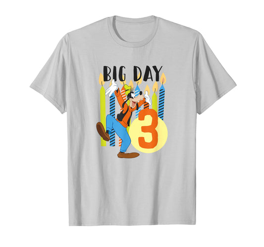 Disney Goofy Birthday Big Day 3 Years Old T-Shirt