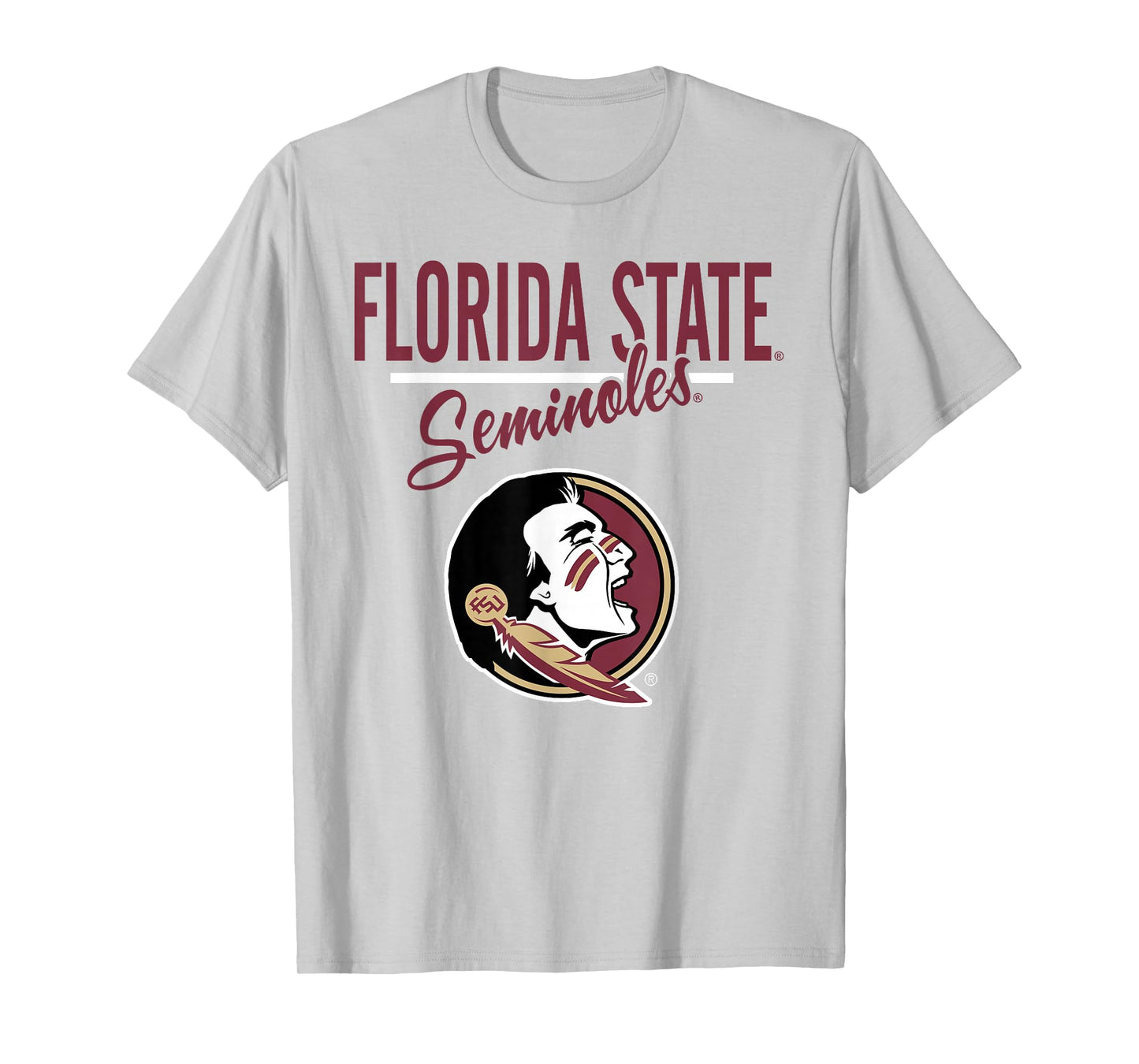 Florida State Seminoles Mascot Gray Officially Licensed T-Shirt