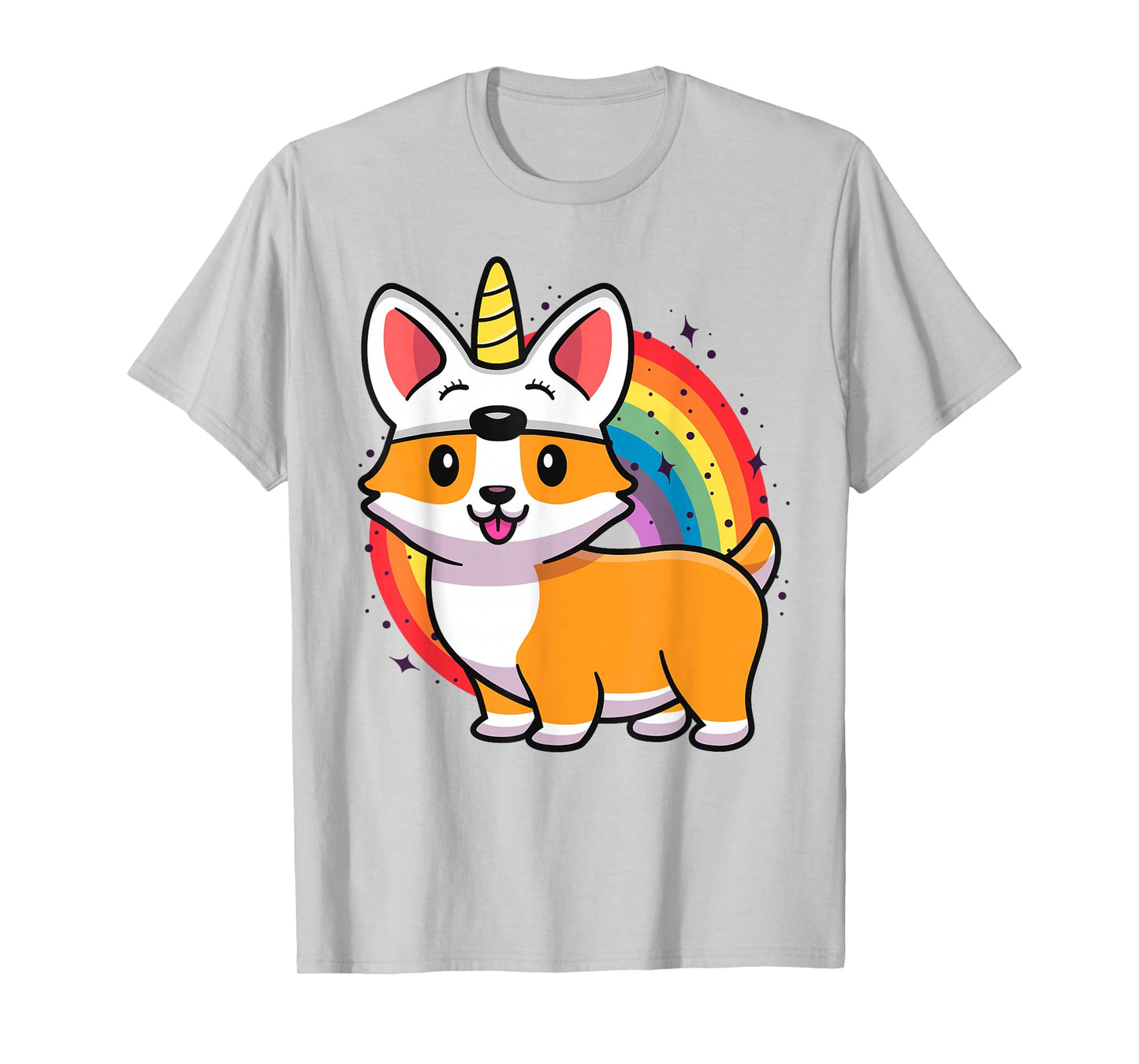 Corgicorn Unicorn Corgi for Kids Funny Rainbow Corgi T-Shirt