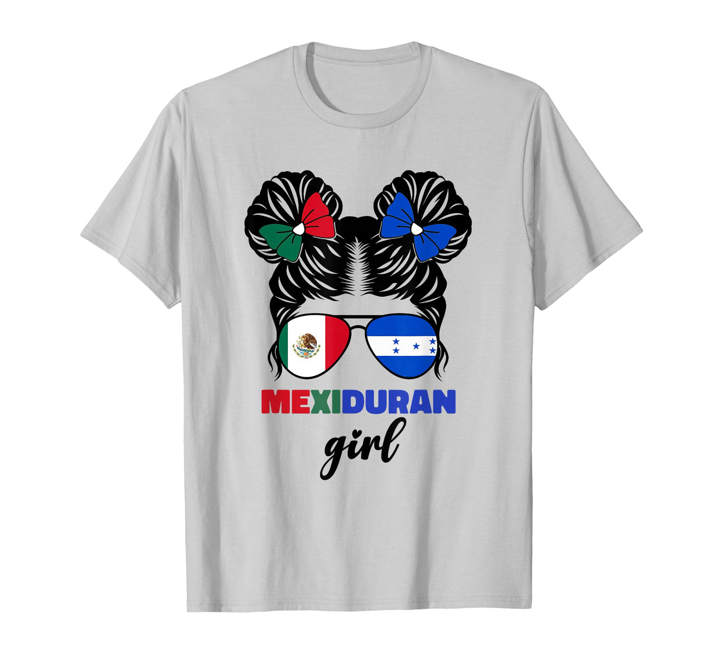 Half Mexican and Honduran Mexico Honduras Flag Girls Kids T-Shirt
