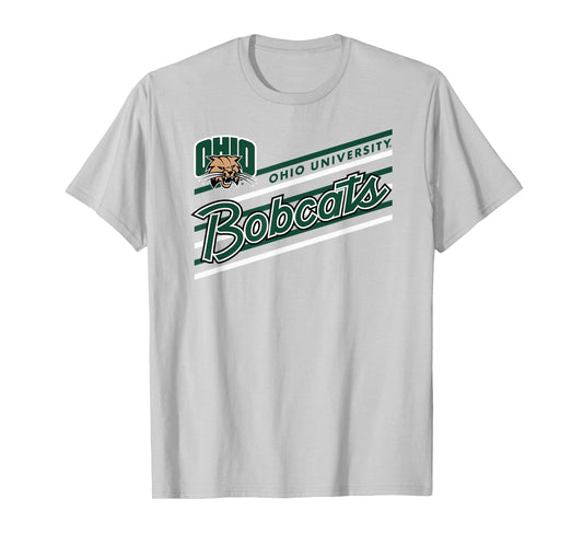 Ohio Bobcats Retro Performer Gray Officially Licensed T-Shirt