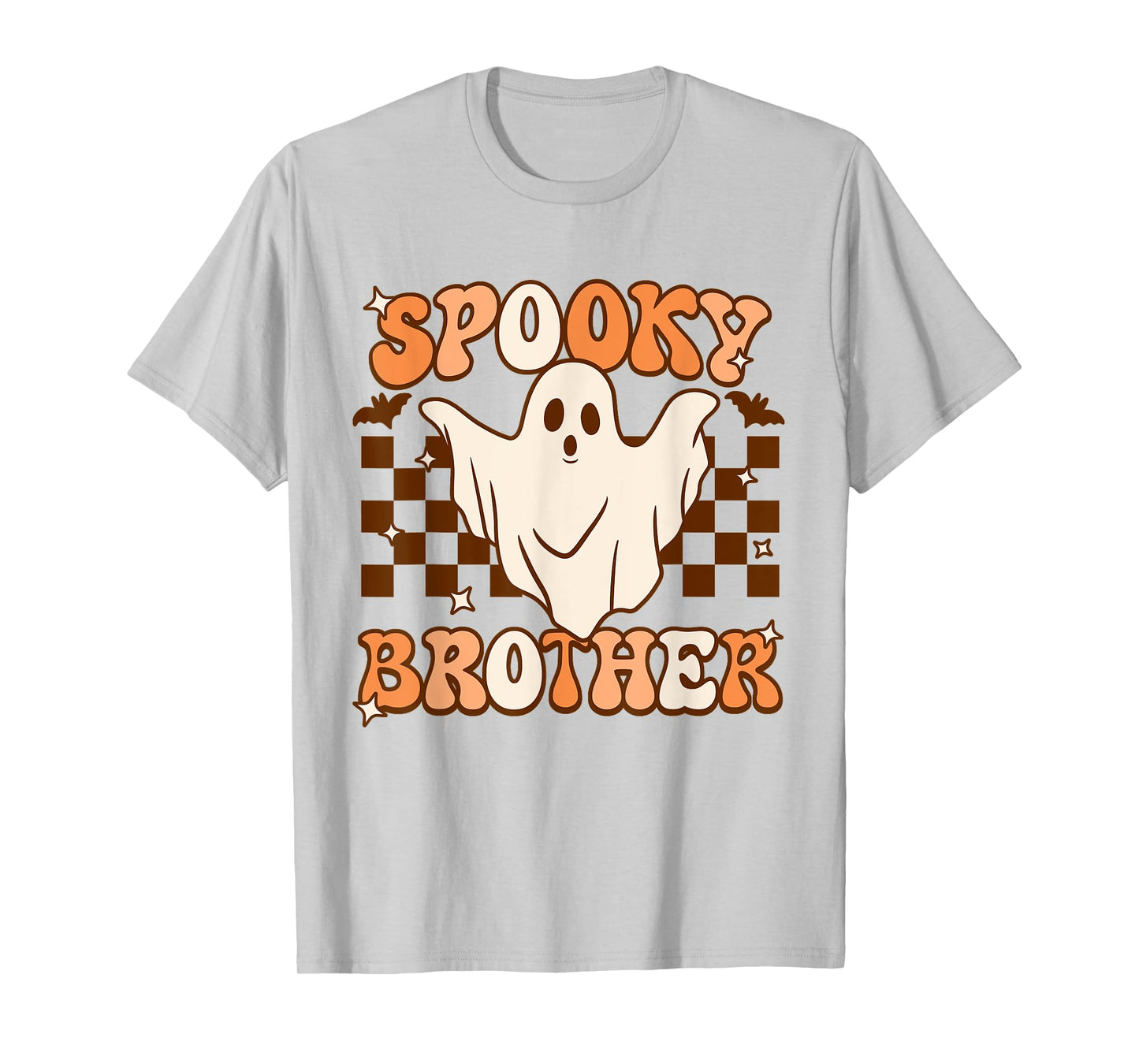 Retro Groovy Ghost Spooky Brother Costume Matching T-Shirt