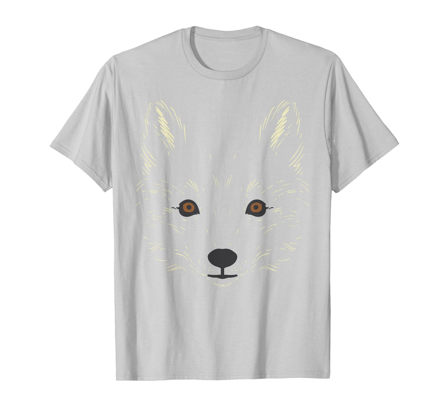 Arctic Snow Fox Face Cool Animal Costume Easy Halloween T-Shirt