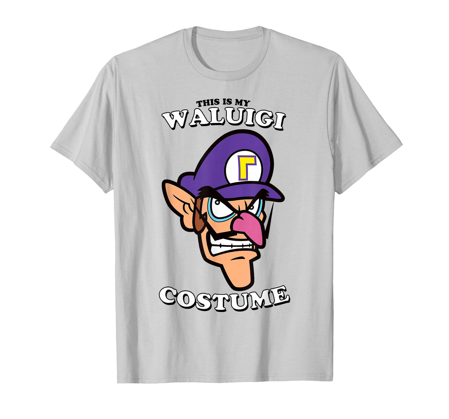 Super Mario Halloween Vintage This Is My Waluigi Costume T-Shirt