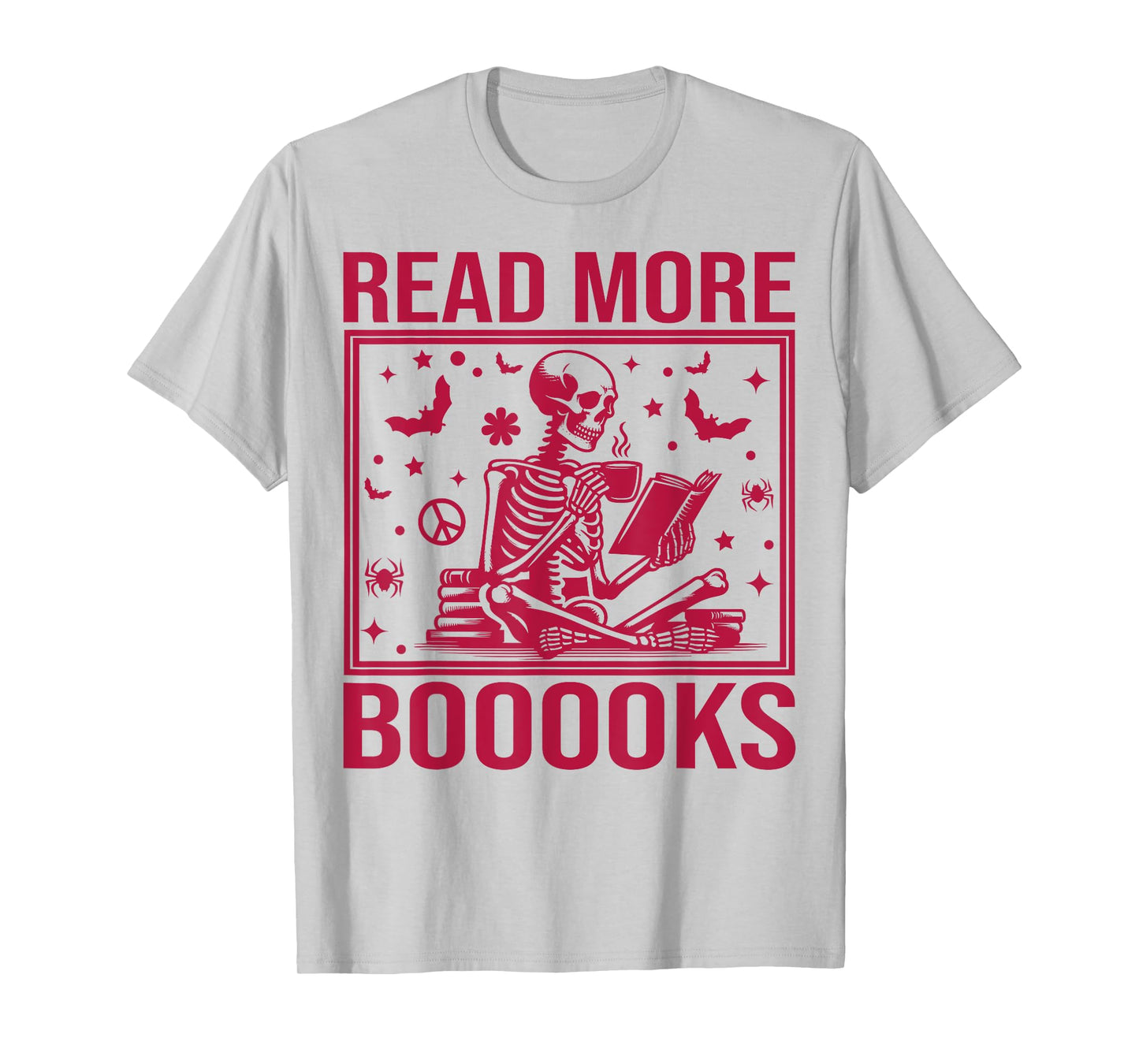 Cute Booooks Ghost Read More Books Funny Teacher Halloween T-Shirt