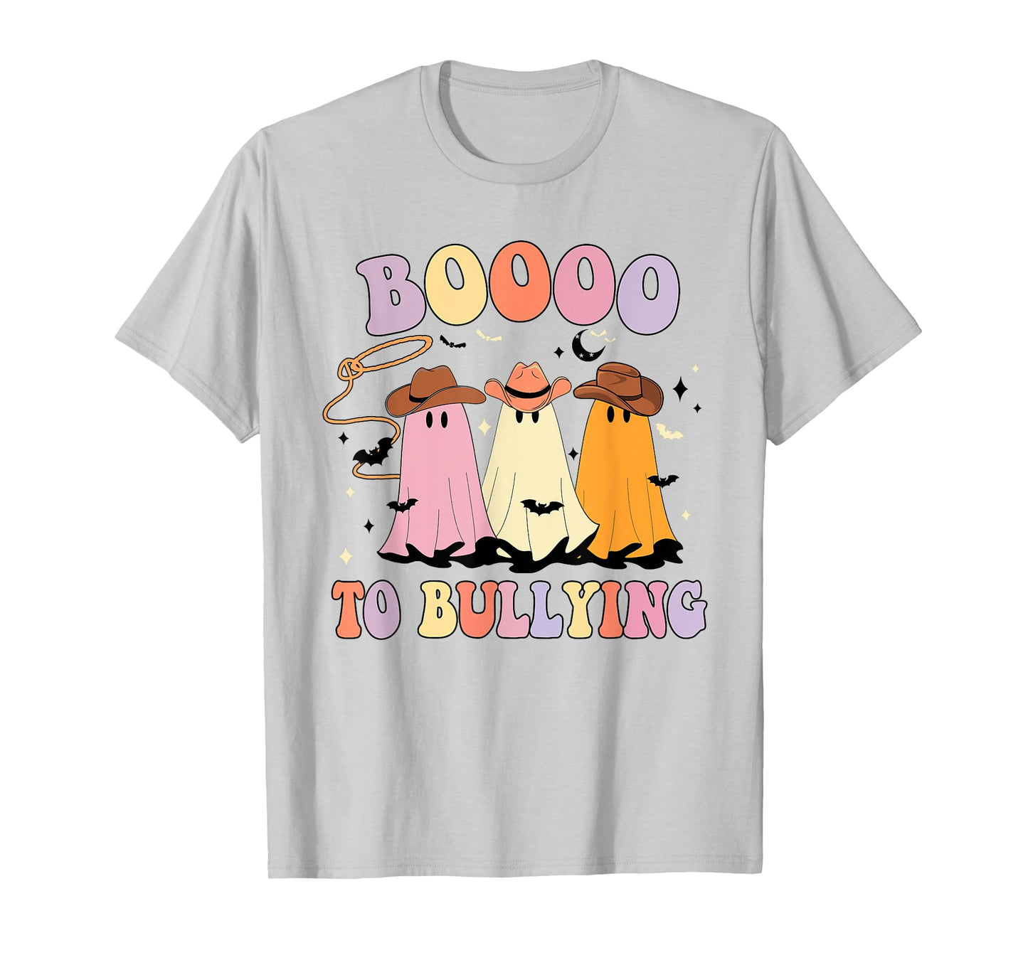 Boo To Bullying Cowboy Anti Bullying Ghost Unity Day Orange T-Shirt