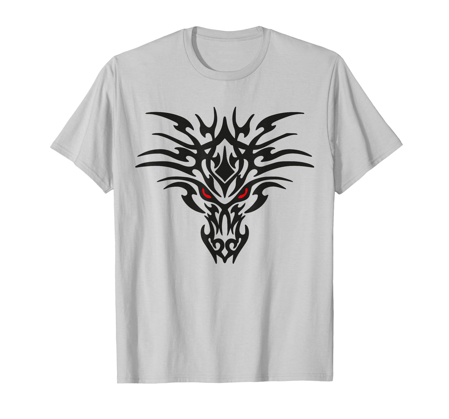Tribal Dragon Head T Shirt Tattoo Cute Black Design Red Eyes T-Shirt