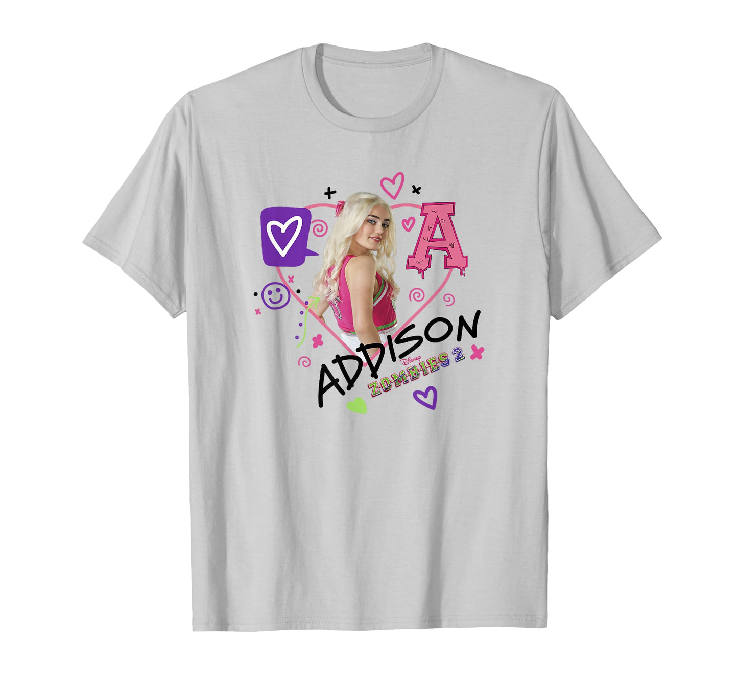 Disney Zombies Addison Doodled Portrait T-Shirt