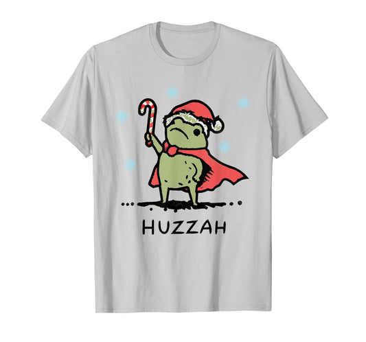 Frog Huzzah Frog Knight Funny Sword Meme Quote Christmas T-Shirt