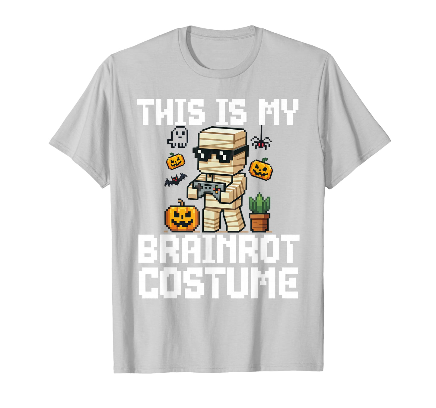 Brainrot Halloween Costume Shirt Kids Zombie Brainrot Gamer T-Shirt