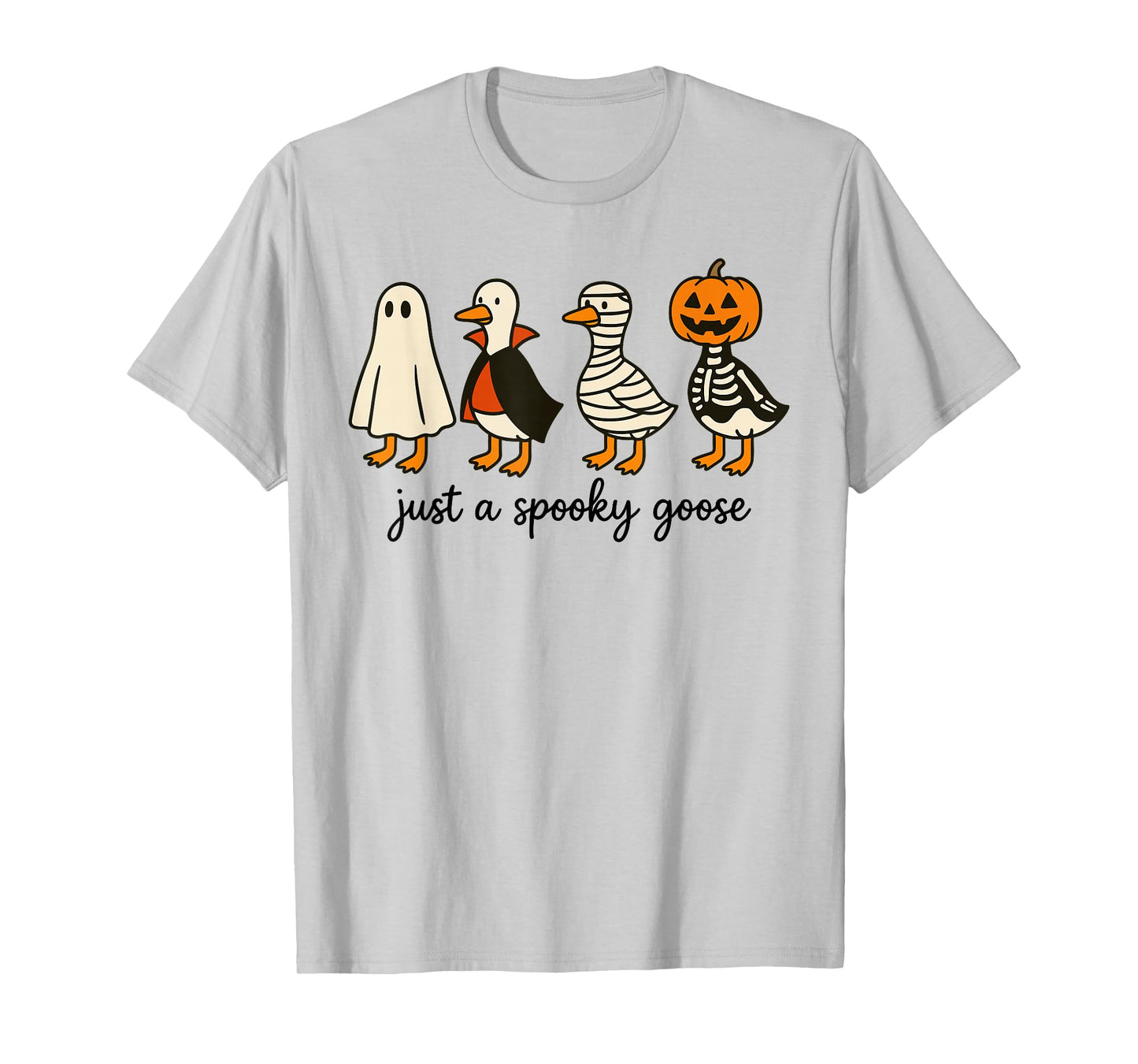 Just a Spooky Goose, Funny Goose in Halloween Costumes Kids T-Shirt
