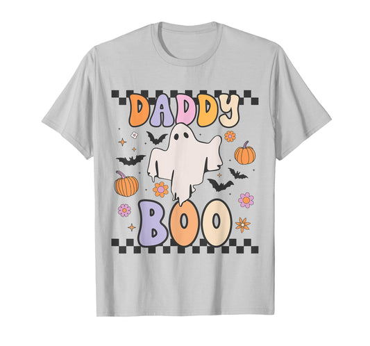 Daddy Boo Cute Retro Groovy Ghost Halloween Family Matching T-Shirt