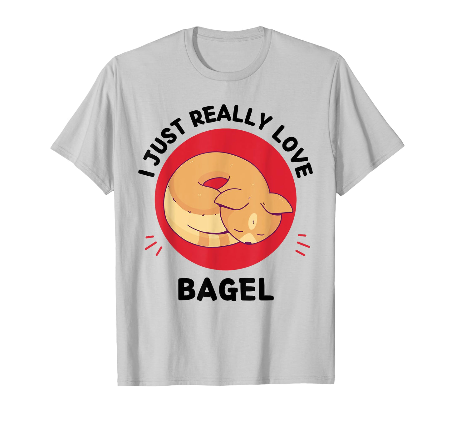 Kawaii Cat I Just Really Love Cute Cat Bagel Lover T-Shirt for Men Women Kids