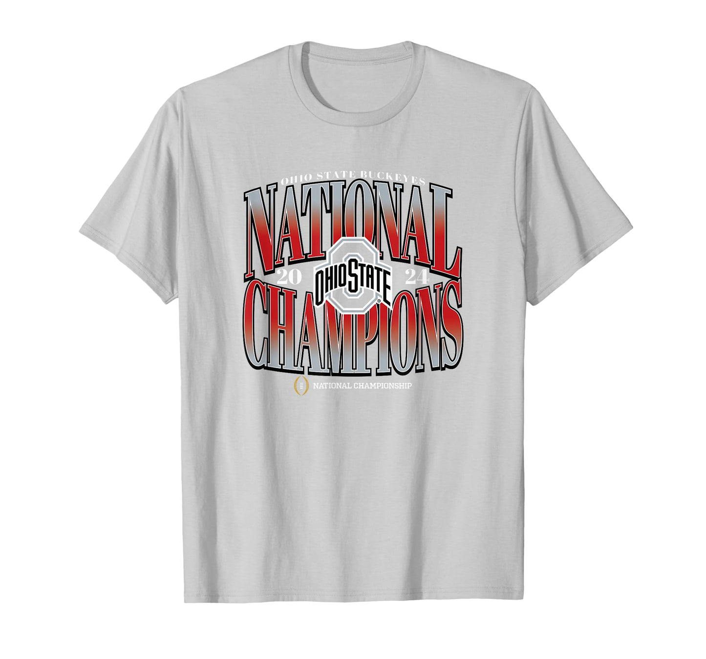 Ohio State Buckeyes National Champs 2024 CFP Strong Red T-Shirt