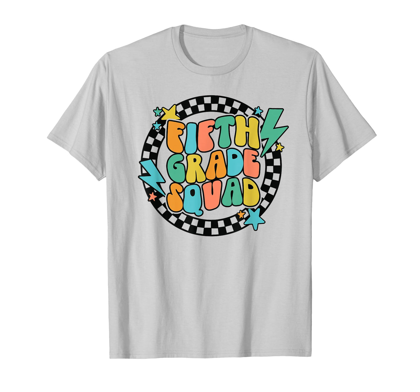 Back To School Groovy Teacher Fifth 5th Grade Crew Squad T-Shirt