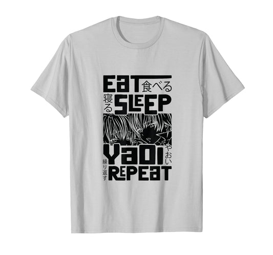 Eat Sleep Yaoi Repeat Gay Anime T-Shirt
