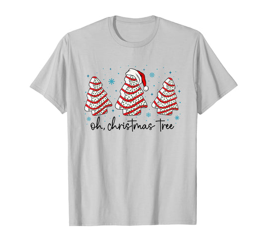 Oh Christmas Tree Cakes Debbie Becky Jen Cake Lovers Xmas T-Shirt