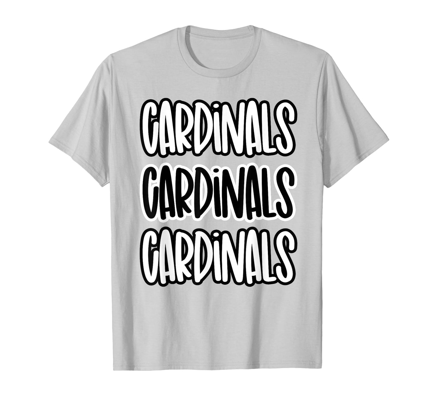 Cardinals Repeating School Spirit red black white T-Shirt