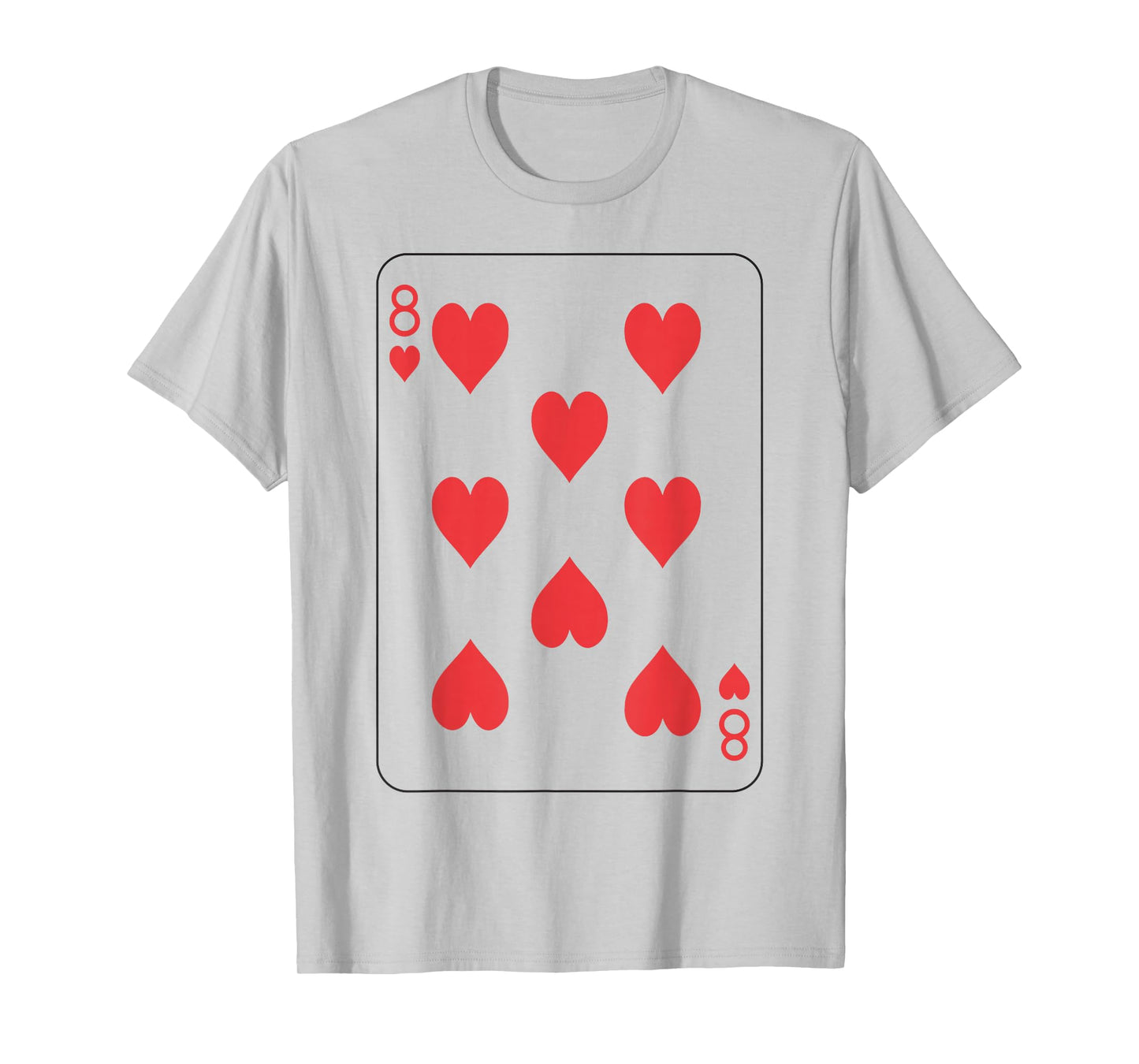 Eight of Hearts | Deck of Cards Front and Back Group Costume T-Shirt