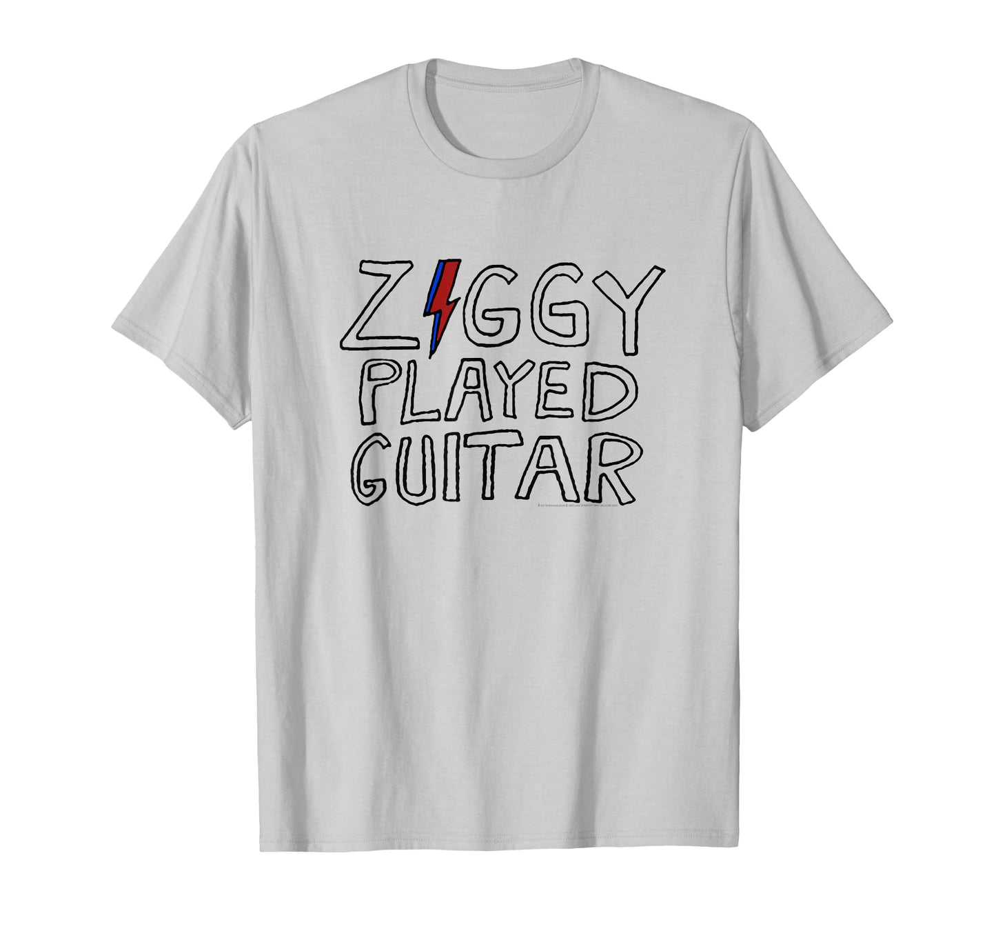 David Bowie - Ziggy Played Guitar Sketch Lyric T-Shirt