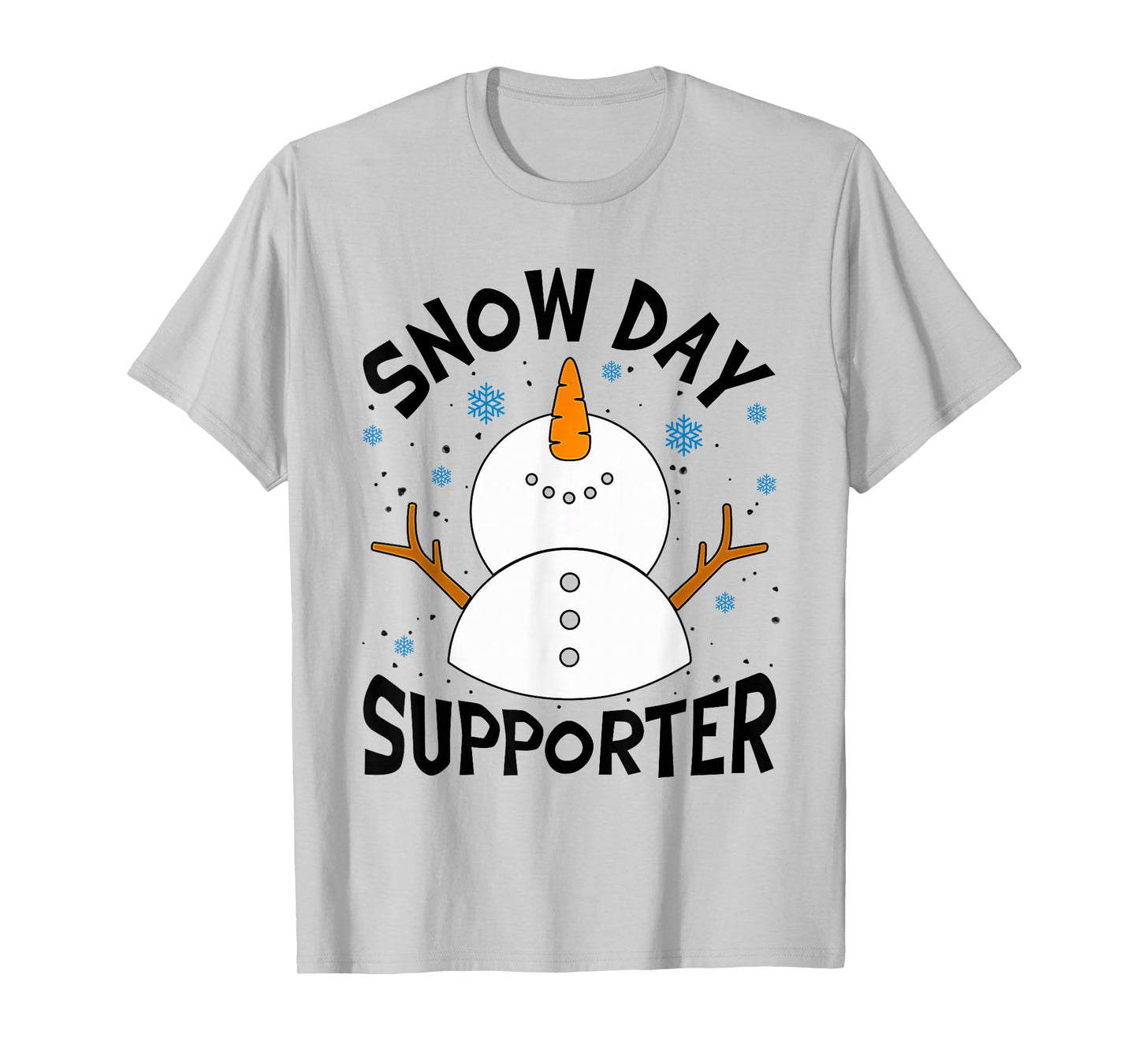Snow Day Supporter Snowflake Funny Teacher Christmas Pajamas T-Shirt