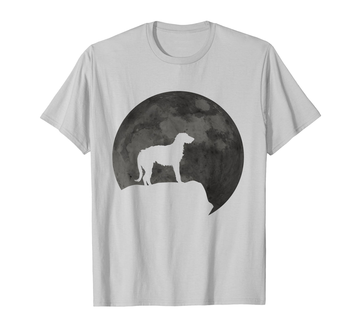 Moon And Dog Silhouette - Irish Wolfhound T-Shirt