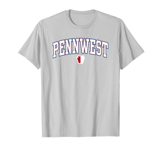 PennWest University Arch Over Red Officially Licensed T-Shirt