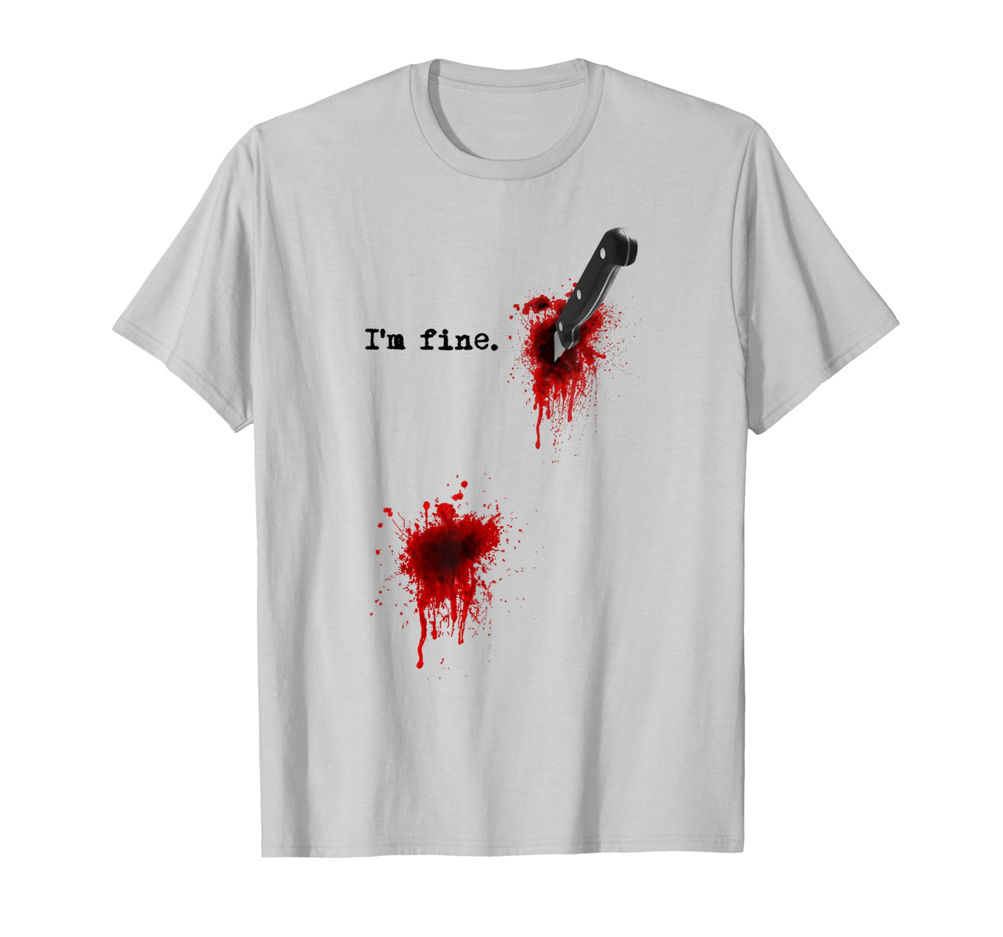 I'm Fine Graphic Sarcastic Movie Humor Zombie Halloween T-Shirt Small