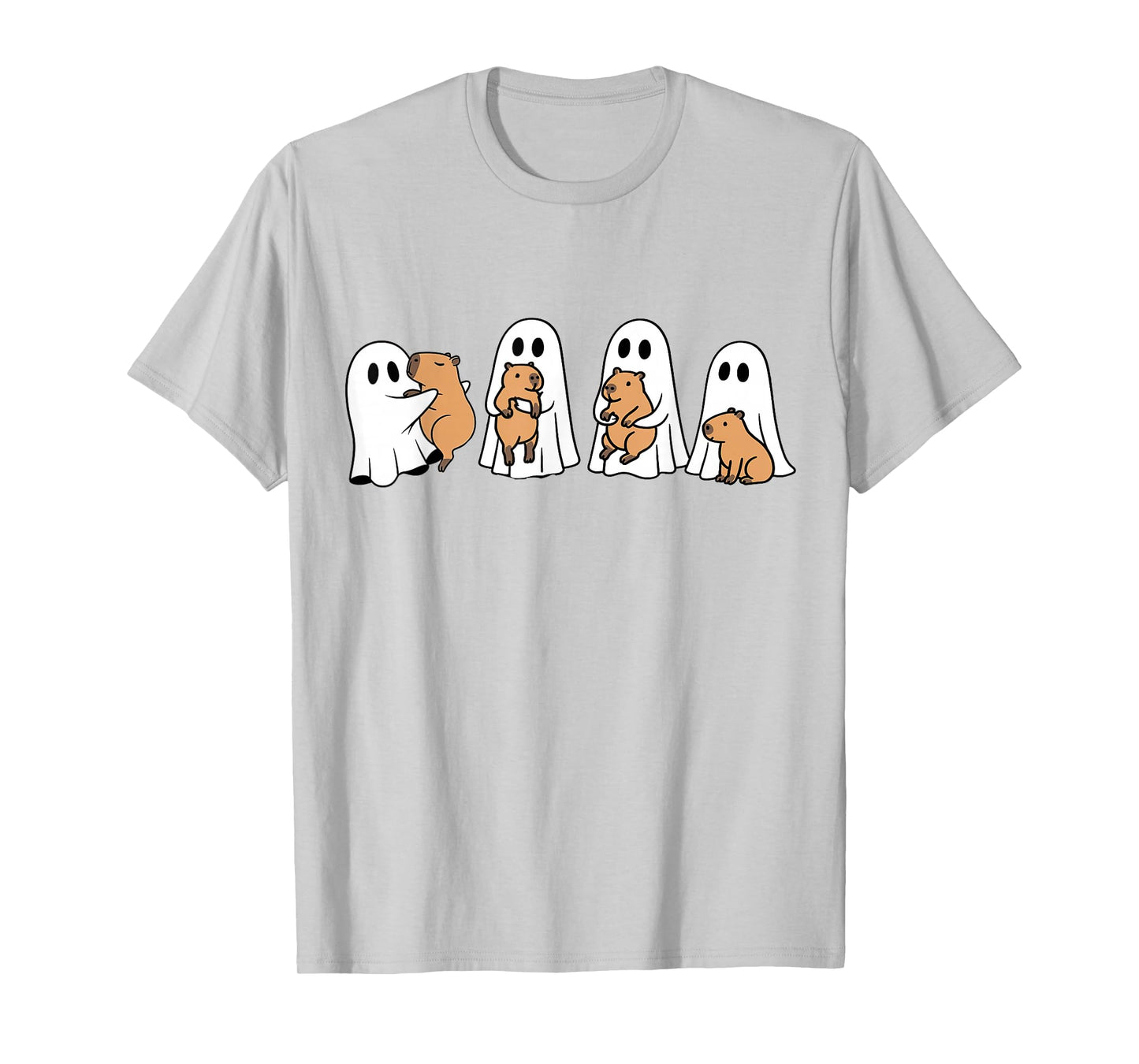 Ghost Halloween Capybara Lovers Spooky Season Fall Capy T-Shirt