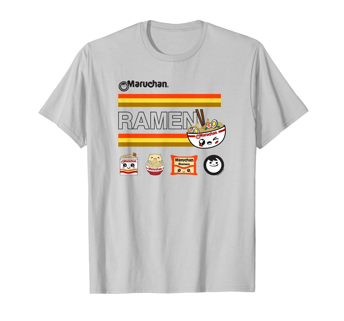 Maruchan Ramen Cute Anime Faces Logo T-Shirt