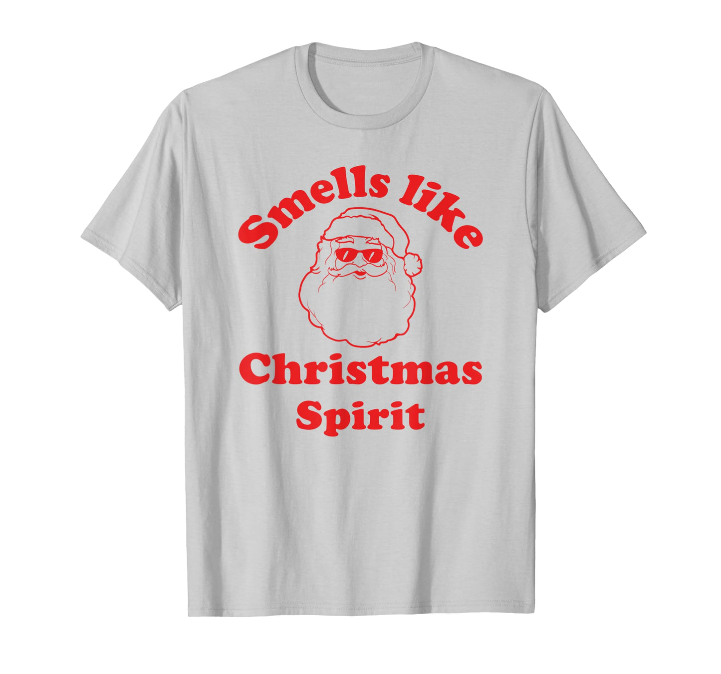 smells like christmas spirit funny santa claus face T-Shirt