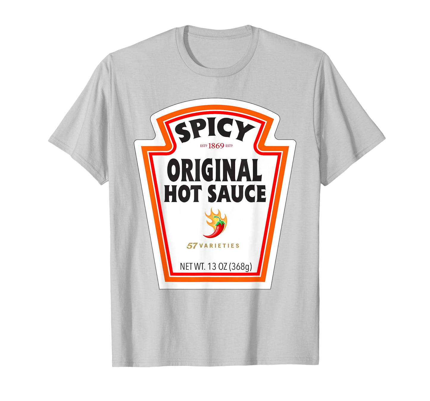 Halloween Matching Costume Spicy Chili Sauce Bottle Label T-Shirt