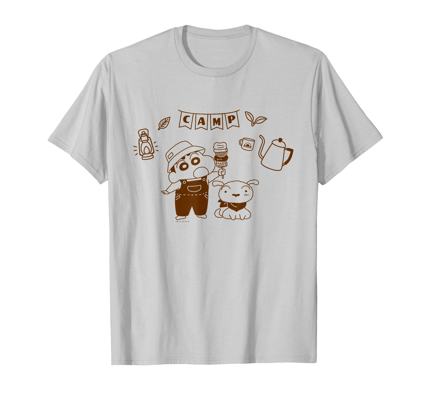 Crayon Shin-chan Nohara Family Camp Shin-chan and Shiro T-Shirt