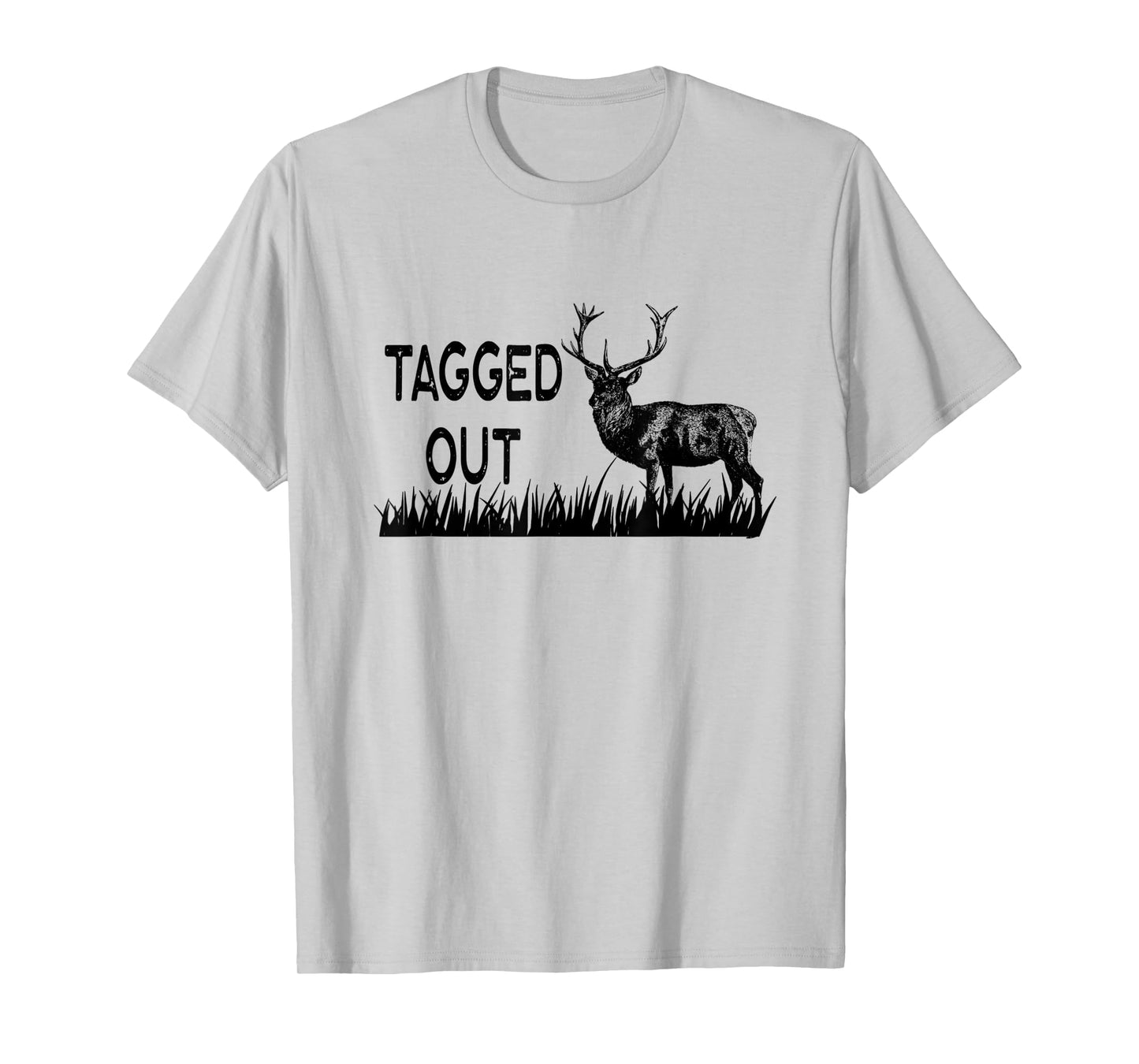 Tagged Out Vintage Graphic Hunter Hunt Elk Deer Antler Rack T-Shirt