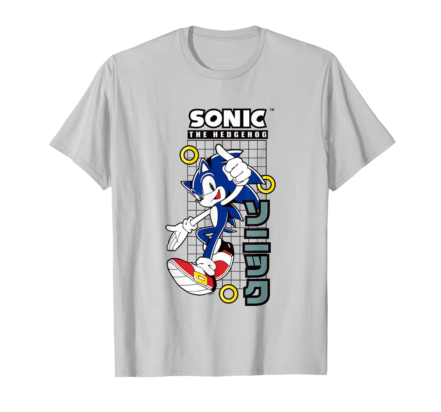 Sonic The Hedgehog Vintage Kanji Action Poster T-Shirt