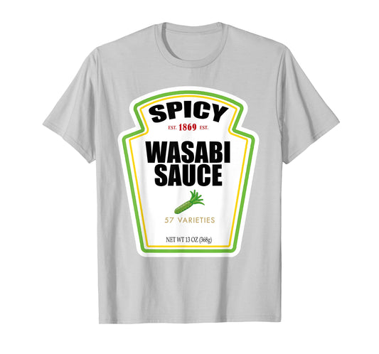 Spicy Wasabi Sauce Bottle Label Funny Halloween Costume T-Shirt
