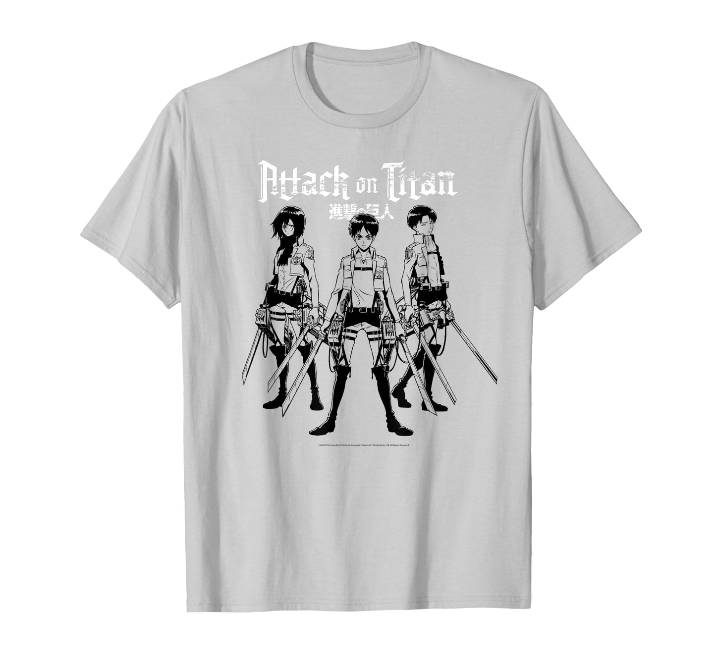 Attack on Titan Training Corps Trio Linear Anime T-Shirt