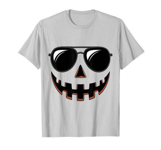 Funny Jack O Lantern Face Pumpkin Halloween Costume Men Boys T-Shirt