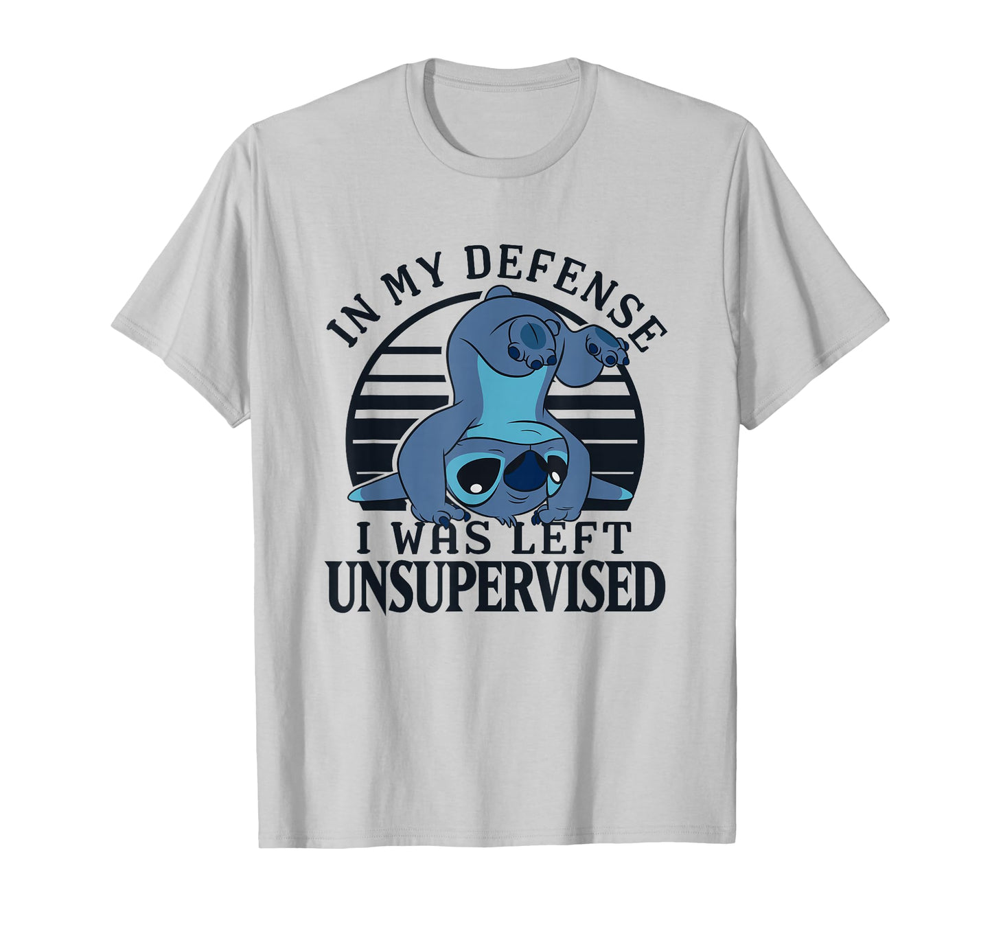 Disney Lilo & Stitch I was Left Unsupervised Retro Stripes T-Shirt