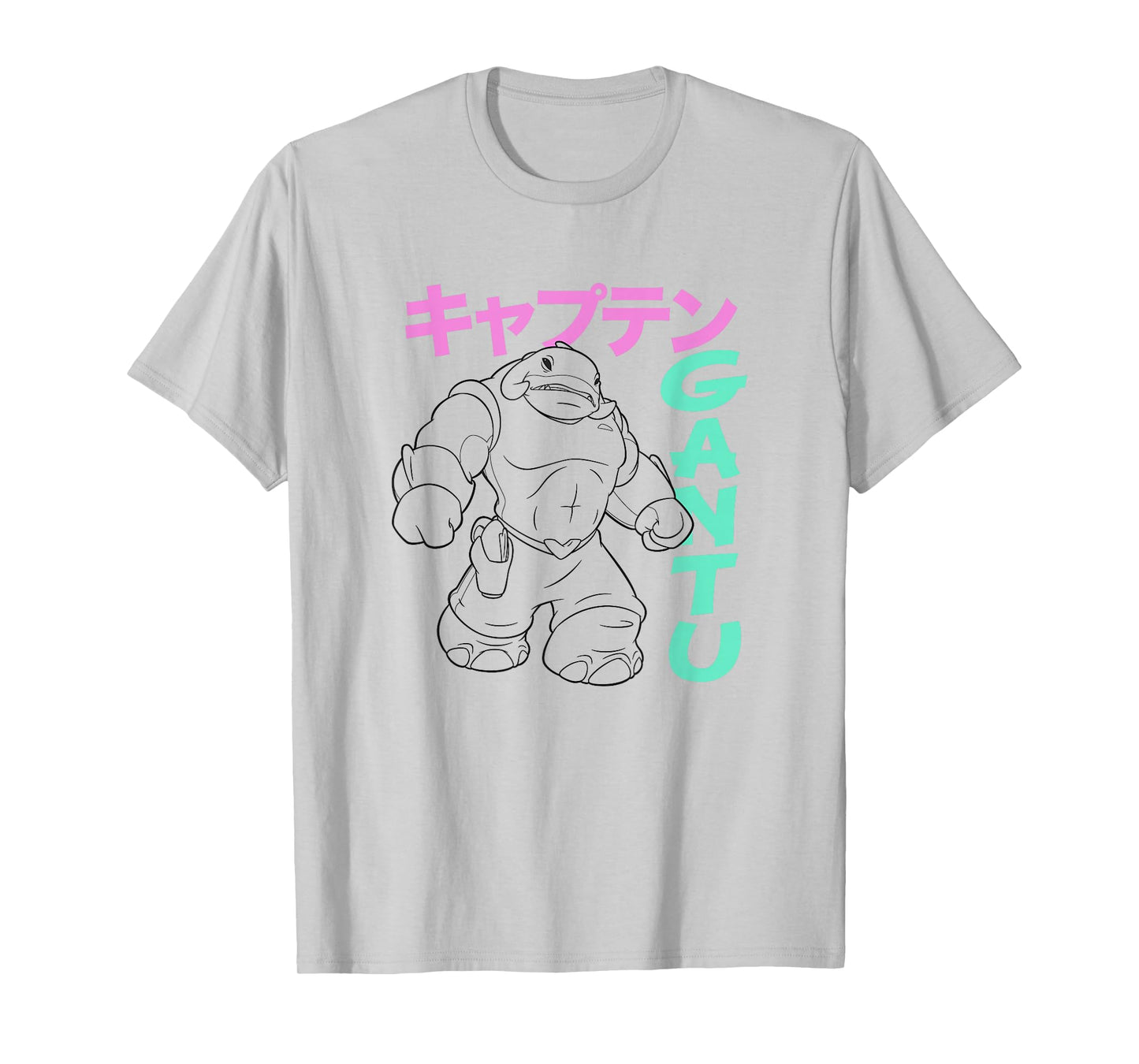 Disney Lilo & Stitch Retro Captain Gantu Line Art Kanji T-Shirt