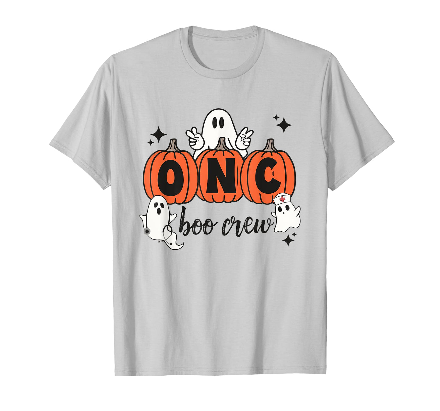 ONC Boo Crew Halloween Ghosts Pumpkin Spooky Oncology Crew T-Shirt