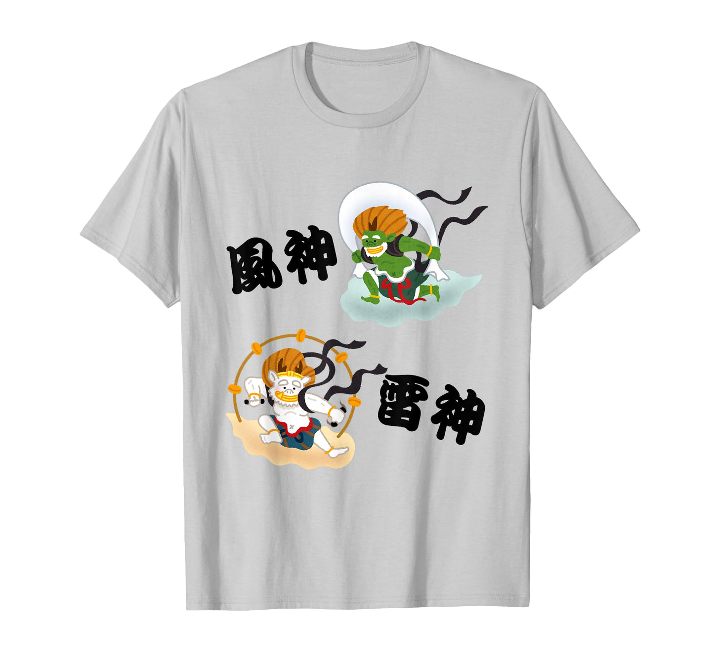 Fujin & Raijin Wind and Thunder Gods of Japan T-Shirt