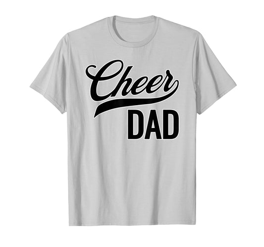 Cheer Dad Red and Black White Cheerleading Matching Parents T-Shirt