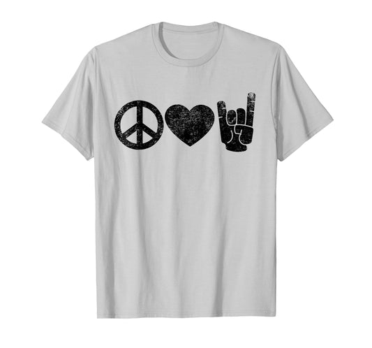 Peace Love Rock and Roll T-Shirt T-Shirt