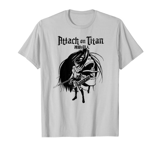 Attack on Titan Eren and Titan Anime Silhouette T-Shirt